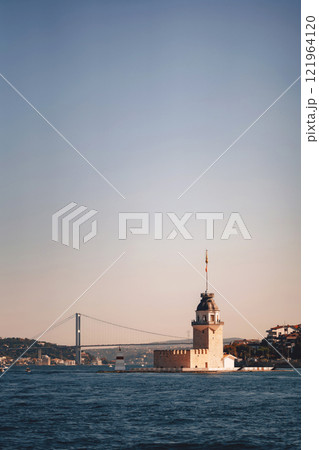 Maiden's Tower in Istanbul. The main attraction of the city of Istanbul 121964120