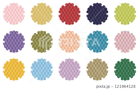 矢絣　雪輪　和柄　あしらい　セット	 121964128