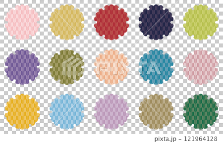 矢絣　雪輪　和柄　あしらい　セット	 121964128