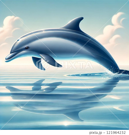 泳ぐイルカ 泳ぐイルカ 121964232