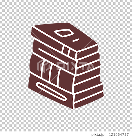 Doodle pile of books icon hand drawn in a modern minimalistic style Doodle pile of books icon hand drawn in a modern minimalistic style 121964737