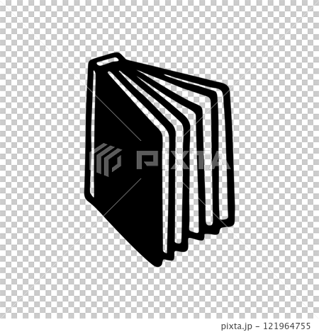 Doodle open book icon hand drawn in flat style. Knowledge and education symbol Doodle open book icon hand drawn in flat style. Knowledge and education symbol 121964755
