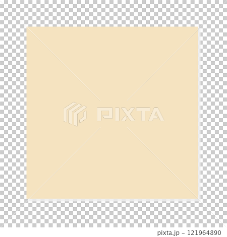 Simple light brown craft paper style memo and sticky note illustration - square sticker background material 121964890
