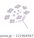 くすみカラーのレースフラワー 121964947