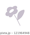 くすみカラーのお花 121964948