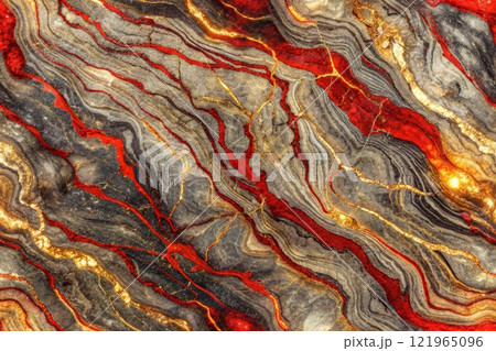 Colorful abstract fluid art painting. Abstract background with colored spots and stains on the liquid. Trendy wallpaper for web banner 121965096