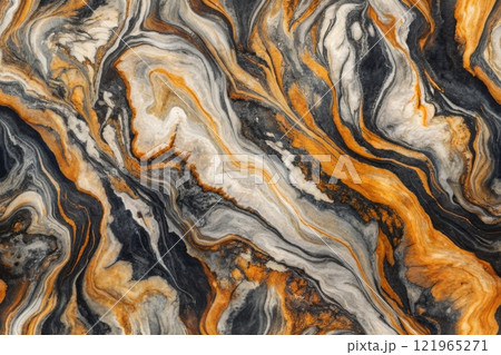 Alcohol Ink Marble. Floor Marble Watercolor. Modern Abstract Repeat marble ink. Light Elegant Texture. Gold Art Floor. 121965271