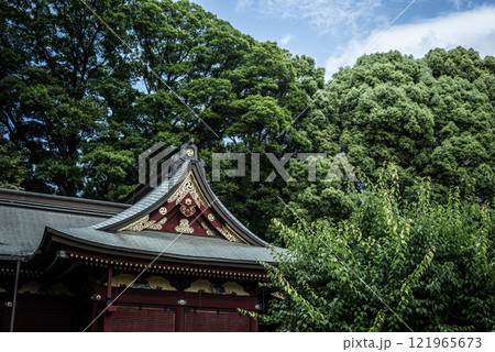 木々に囲まれた神社 121965673