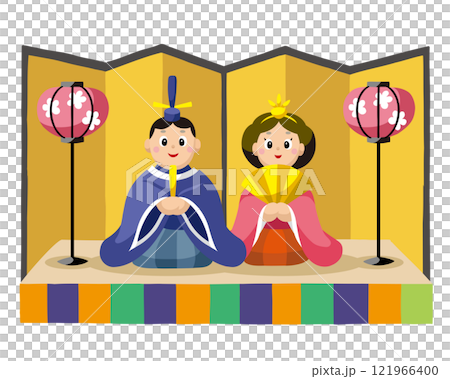Hinamatsuri Hina doll A (hand-drawn illustration) 121966400