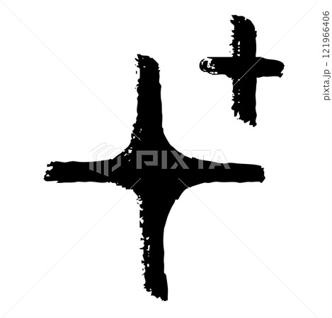 筆タッチの手描きのキラキラのイラスト 121966406