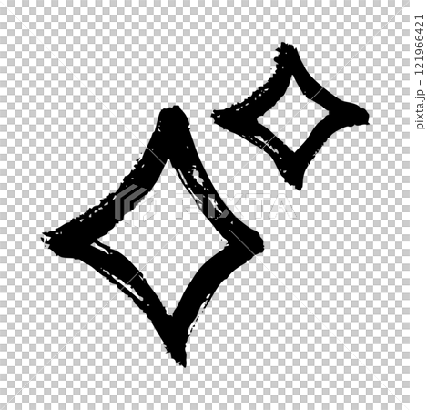 用畫筆描邊手繪閃光插圖 121966421