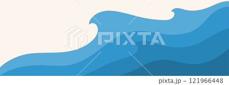 Abstract blue illustration on white background 121966448