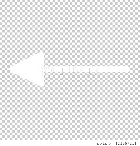 左向きの白い矢印のイラスト 左向きの白い矢印のイラスト 121967211