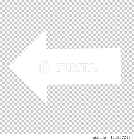 Illustration of a white arrow pointing left Illustration of a white arrow pointing left 121967212