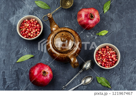 Fruit tea with pomegranate. Fruit tea with pomegranate. 121967467