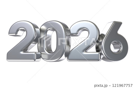 Happy New Year 2026 3D Render 121967757