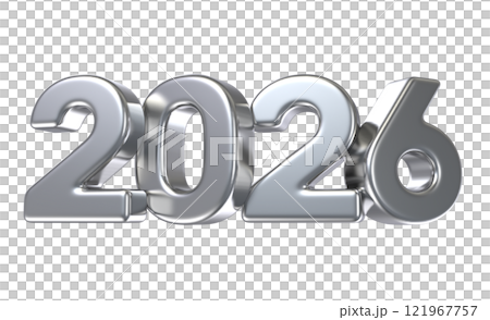 Happy New Year 2026 3D Render 121967757