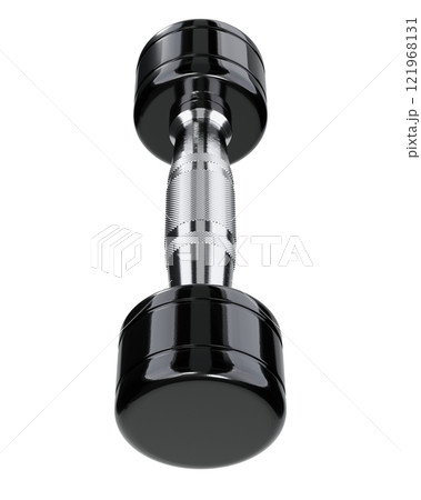 Blank Round Dumbbell, chrome weightlifting gym equipment top view Blank Round Dumbbell, chrome weightlifting gym equipment top view 121968131