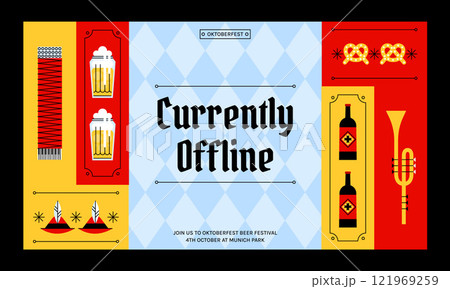 Flat twitch background template for oktoberfest celebration Flat twitch background template for oktoberfest celebration 121969259