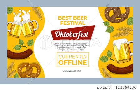 Flat oktoberfest twitch background Flat oktoberfest twitch background 121969336