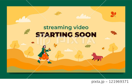 Flat twitch background for autumn celebration Flat twitch background for autumn celebration 121969371