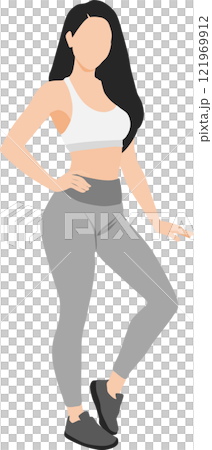 Illustration of a woman on a diet Illustration of a woman on a diet 121969912