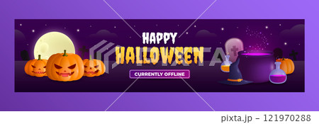 Gradient halloween twitch banner Gradient halloween twitch banner 121970288