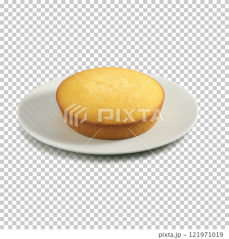 Bolo de Fuba - A traditional Brazilian cornbread made with cornmeal, sugar, eggs, and coconut milk, offering a moist, slightly 121971019
