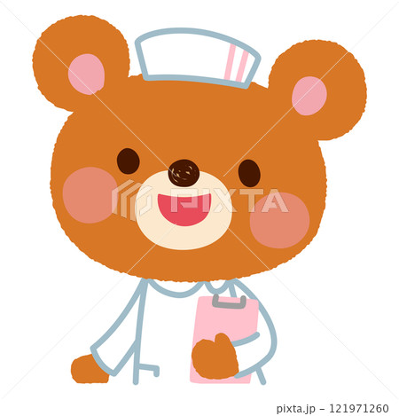 クマの看護師さん　お医者さん 121971260