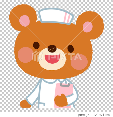 クマの看護師さん　お医者さん 121971260