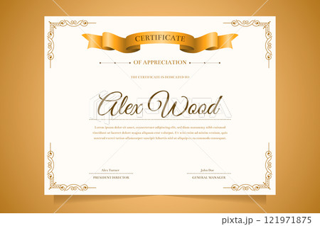 Elegant certificate template Elegant certificate template 121971875