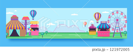 Amusement park template design 121972005