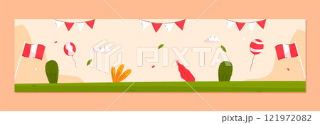 Twitch banner template for peruvian fiestas patrias celebrations 121972082