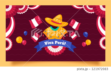 Twitch background for peruvian fiestas patrias celebrations 121972083