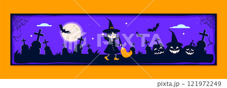 Flat twitch banner template for halloween celebration Flat twitch banner template for halloween celebration 121972249