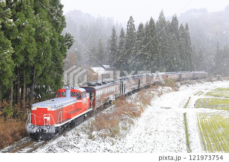 雪降る磐越西線DL 雪降る磐越西線DL 121973754