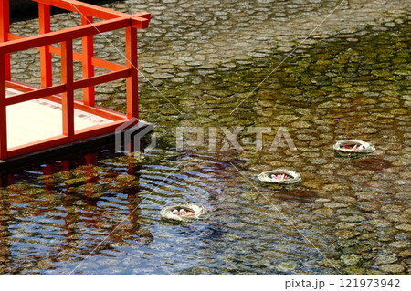 下鴨神社の流し雛の行事 121973942