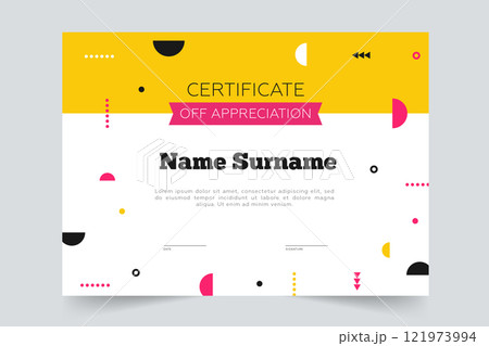 Abstract geometric certificate template 121973994