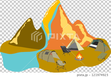 Autumn campsite illustration Autumn campsite illustration 121974923