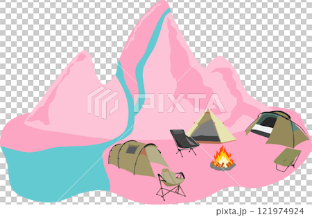 春天露營地圖 春天露營地圖 121974924