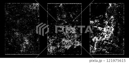 Black and white grunge. Distress overlay texture. Abstract surface dust and rough dirty wall background concept. Distress illustration simply place over object to create grunge effect. Vector EPS10. 121975615