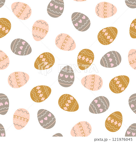 easter eggs seamless pattern 121976045