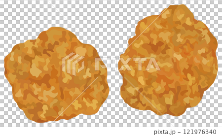 唐揚げ 揚げ物 ベクター素材 121976340