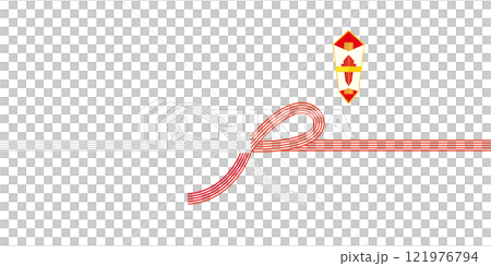 水引のベクターイラスト 熨斗　プレゼント用包装用紙背景イラスト 121976794