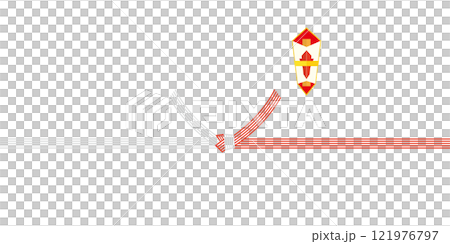 水引のベクターイラスト 熨斗　プレゼント用包装用紙背景イラスト 121976797