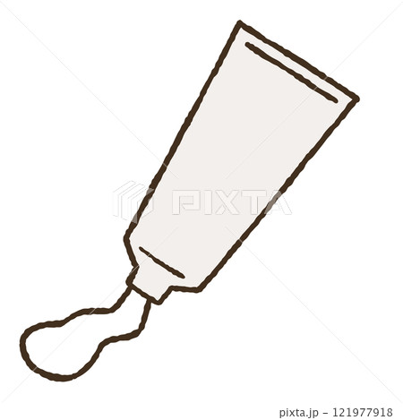 シンプルなチューブ容器のイラスト シンプルなチューブ容器のイラスト 121977918