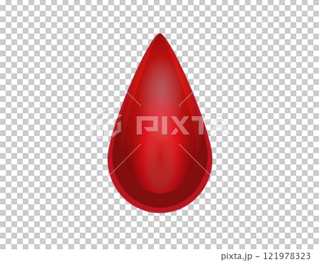 Isolated gradient red drop of blood icon Isolated gradient red drop of blood icon 121978323