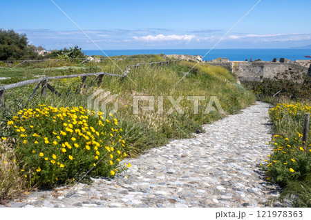 Details of architecture of Castello di MIlazzo, Sicily, Italy Details of architecture of Castello di MIlazzo, Sicily, Italy 121978363