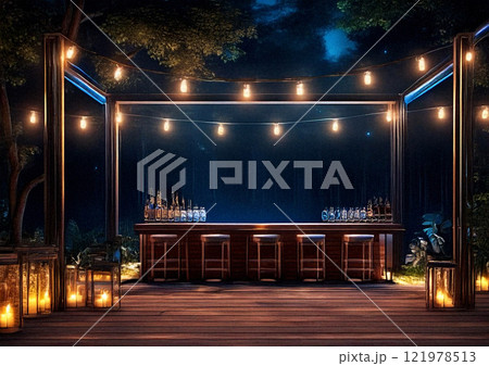 森の中の仮設バー 121978513