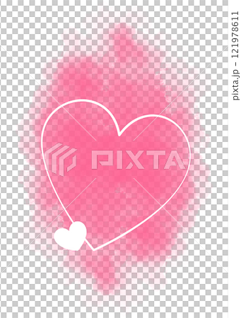 White heart and pink watercolor background material White heart and pink watercolor background material 121978611